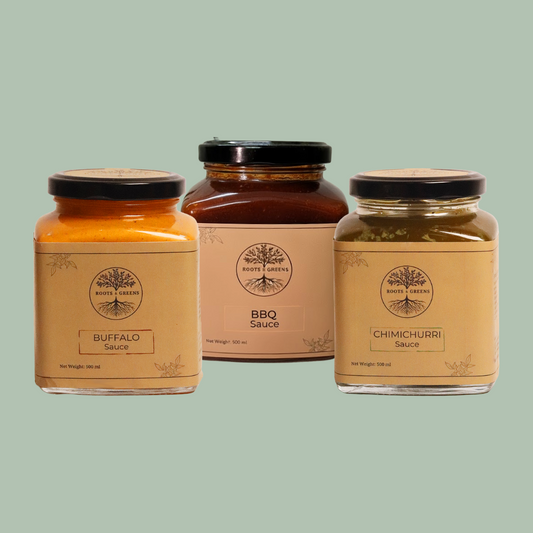 Bufflo, Chimichurri & BBQ Sauce