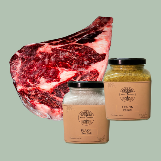 Steak, Flaky Sea Salt & Lemon Pepper